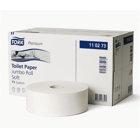 Toalettpapper Tork Premium soft Jumbo T1,2-lag, 360m/rle, 6st/fp