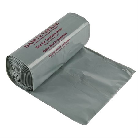Sanitetspåse grå plast med tryck, 1000st/krt  (6000012)