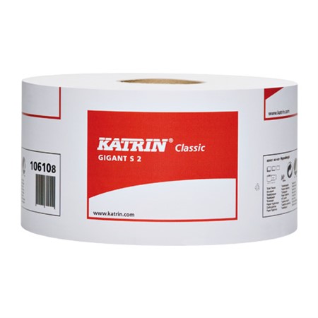 Katrin Classic Gigant S2 toalettpapper, 2-lag vit, 200m, 12rle/kart