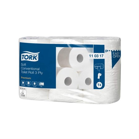 Tork Toalettpapper Mjukt Premium T4, 3-lag, 35m/r, 42st/fp