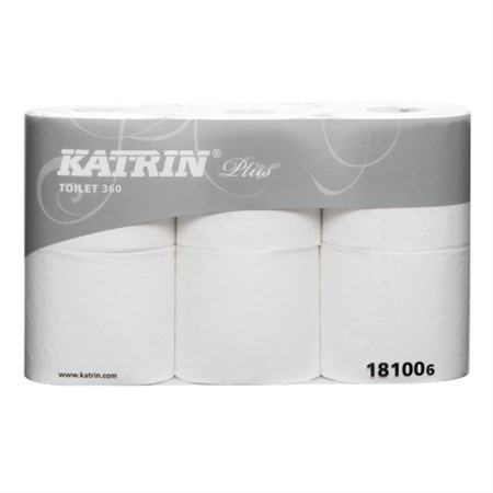Katrin Plus Toilet 360 toalettpapper, 2-lag, vit, 50m/rle, 42rle/fp.