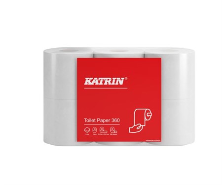 Katrin Basic 360 Toalettpapper, 2-lag, vit retur, 51,2m, 42rull/bal
