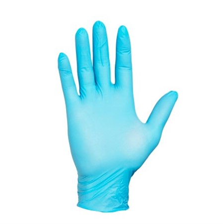 Engångshandske Nitril BLUE Basic PF WS. Blå Strl L, 100st/fp.