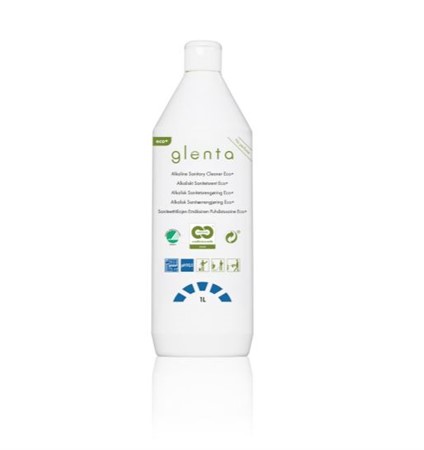 Sanitetsrent Glenta Eco+ 1L pH 10,5 oparf