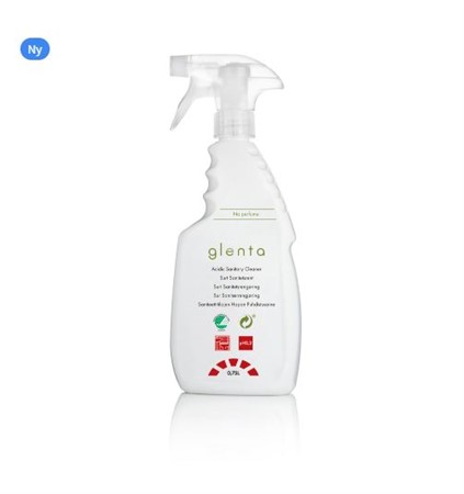 Sanitetsrent Glenta 750ml pH 2,2 oparf spray