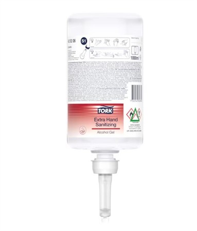 Handdesinfektion Alcogel Tork Extra S1, 1L 85%