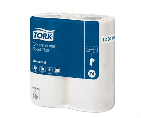 Tork Toalettpapper T4 Extra lång, Universal 66,1m/rle, 24st/fp, 2-lags
