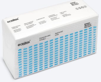 Torkduk EasiTex Genombruten, Vit. 35x40 cm, 5x100 ark/krt