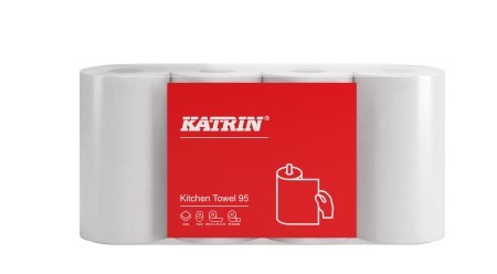 Hushållspapper Katrin Basic Kitchen 95. 26,6m/rle, 2-lags, 28rlr/bal